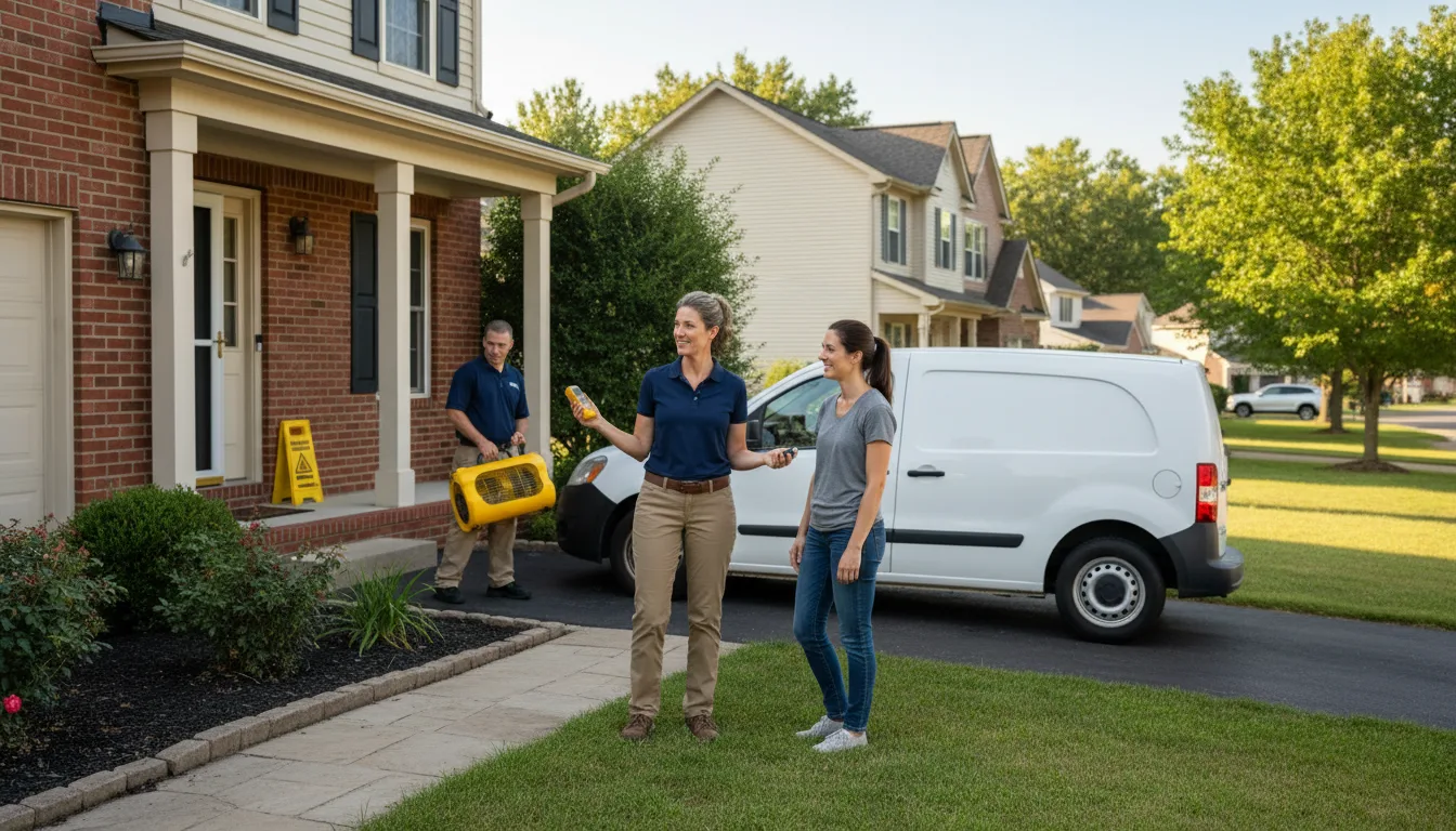 Residential water damage restoration in Warrenville, IL